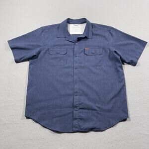 Orvis‎ Classic Collection Men XL Tech Shirt Blue Short Sleeve Casual Performance